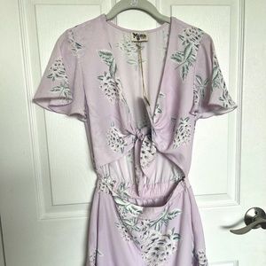Show Me Your MuMu Flutter Sleeve Purple Romper